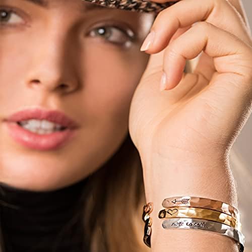 Carviell Bracelets for Women – 100+ Meaningful Engraved Messages – Solid 316L Surgical Stainless Steel Cuff Bracelet – Gift Ready - Image 2