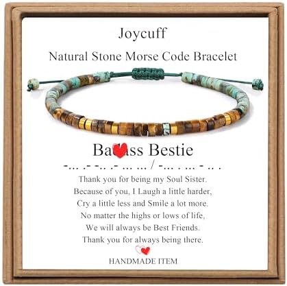 JoycuFF Morse Code Bracelets Christmas Birthday Gifts for Women Her by Joycuff