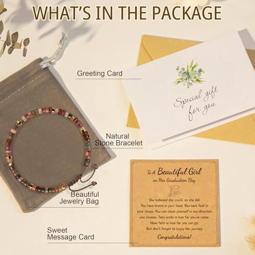 AGOT Thank You Gifts for Women: Teacher Appreciation Office Gifts for Coworkers Employee Boss Lady Manager Colleague Natural Stone Bracelet - Image 5