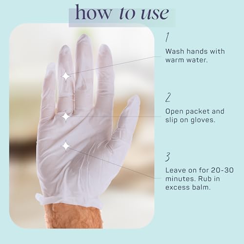 SpaLife Men's Cooling Mint Hand Moisturizing Gloves for Working Hands | Revitalizing & Hydrating Hand Mask for Softening Dry, Cracked Skin | One Size Fits Most | 6 Pairs - Image 6