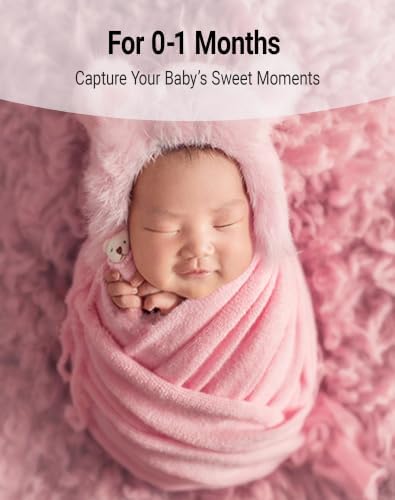 Newborn Photography Wrap Baby Photo Prop Blanket (Light Pink, Small) - Image 2