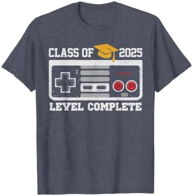Class of 2025 Level Complete Video Gamer Senior Graduation T-Shirt by Unknown