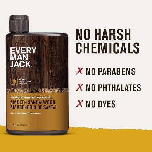 Every Man Jack Hydrating Body Wash for Men, Variety Pack, 13.5 oz (3pk) - Image 5