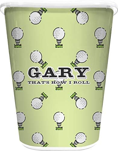 YouCustomizeIt Personalized Golf Waste Basket - Single Sided (White) by YouCustomizeIt