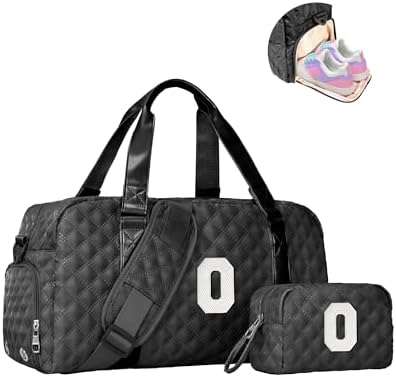 Initial Gym Bag for Women, Birthday Trendy Gifts for 10-18 Year Old Girls by Elilier