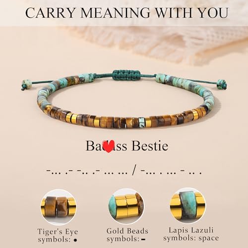 JoycuFF Morse Code Bracelets Christmas Birthday Gifts for Women Her - Image 3