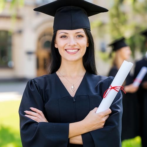 Turandoss Graduation Gifts for Women Her - Dainty 14K White Gold Plated Initial A-Z Heart Graduation Cap Necklaces Class of 2026 Jewelry High School College Gifts for Women Girls - Image 3