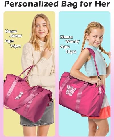 Gifts for Preteeens Girls 10-13, Birthday Gift, Initial Travel Bag - Image 4
