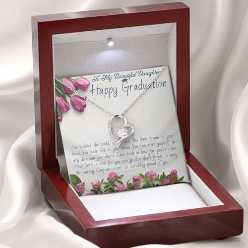 VIRAGIL 2023 Graduation Gifts for Her, Class of 2024 Love Knot Sterling Silver Pendant Necklace Senior College Graduation Jewelry Gifts for Girl Daughter - Image 3
