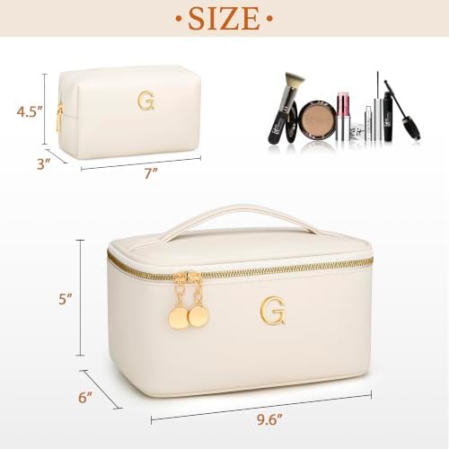 Personalized Initial Travel Makeup Toiletry Bag Gifts for Women - Image 5