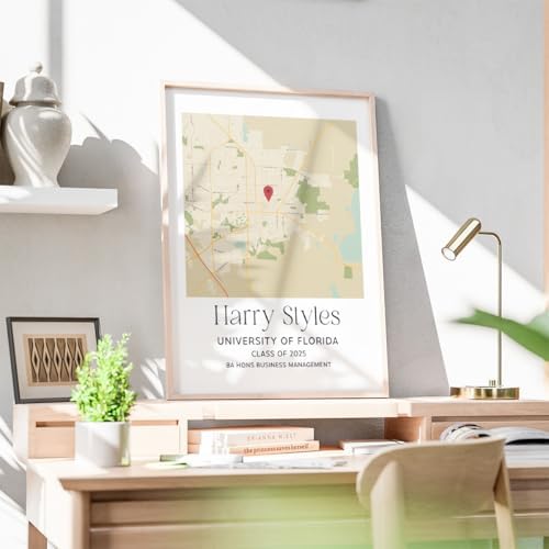 Customized College Map Graduation Gift, Personalized Grads Gifts For Her, High School, College, University Map Print For Son, Custom Grad Gift For Him Design 7 - Image 2