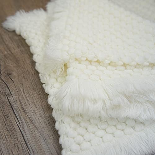 Zeroest Newborn Baby Photography Props Basket Filler Blanket (White) - Image 4