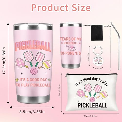 Pickleball Gifts for Women, Travel Tumbler Gift Set for Pickleball Lovers - Image 2