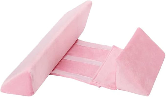 Adjustable Breathable Pillow for Side Sleeping - Secure & Comfortable Positioning Support for Your Little One, Soft Pink