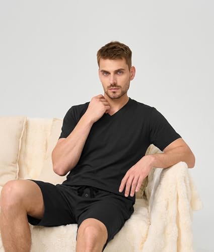 BAMBOO COOL Mens Pajama Set Lightweight Sleepwear Pjs - Image 2