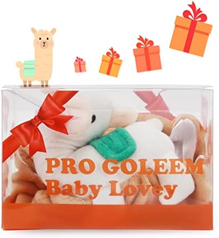 Pro Goleem Llama Security Blanket Soft Loveys for Babies Boys and Girls Newborn Lovie Infant Blankie Llama Baby Snuggle Toy Stuffed Animal Baby Gifts 14 Inch - Image 7