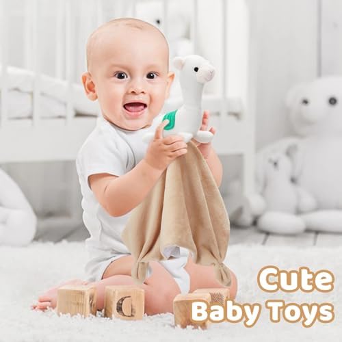 Pro Goleem Llama Security Blanket Soft Loveys for Babies Boys and Girls Newborn Lovie Infant Blankie Llama Baby Snuggle Toy Stuffed Animal Baby Gifts 14 Inch - Image 4