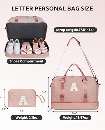 Appreciation Gifts for Women-Duffle Bag with Shoe Compartment - Image 2
