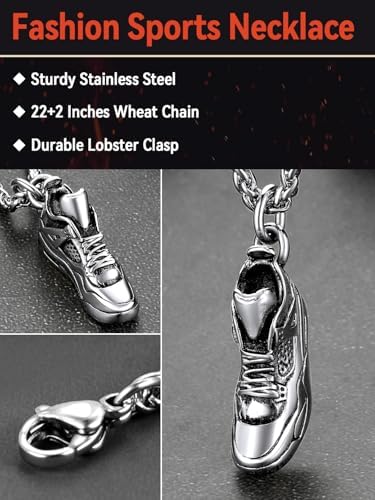 FaithHeart Sports Necklace for Men Women, Stainless Steel Gold Plated 3D Football/Soccer/Basketball/Volleyball Pendant Jewelry with Delicate Gift Packaging - Image 5