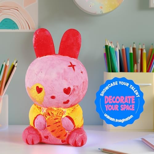 Paint Your Own Bunny Lamp Kit, Crafts for Kids Ages 6-12, Gifts for Girls - Image 4