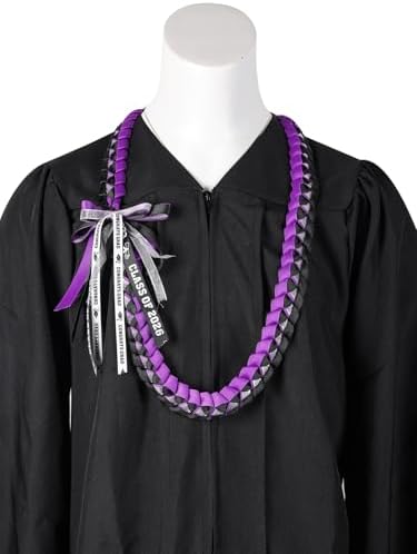 TFTAFAN Graduation Ribbon Lei Graduation Leis Necklace Class of 2026 Graduation Necklace Braided Necklace Graduation Gift Party Accessories for Women and Men - Image 4
