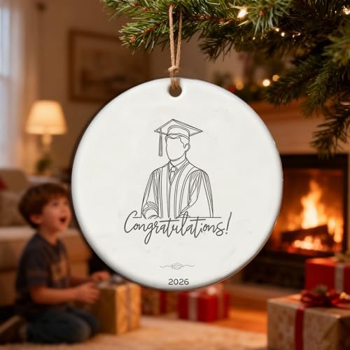 2026 High School Graduate Ceramic Keepsake, Inspirational Senior Class of 2026 Gift for Him, Meaningful Academic Achievement Memorial for Son, Brother, or Nephew - Image 2