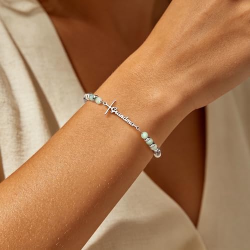 Gifts for Women Faith Cross Bracelet, Unique Amazonite Bracelets for Women - Image 5