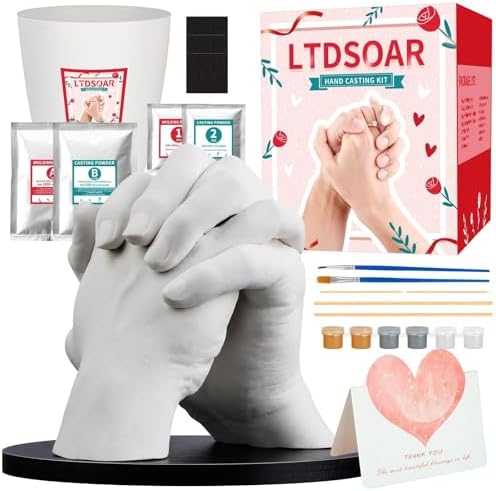 LTDSOAR Hand Casting Kit for Couples & Family with Practice Kit with Base by LTDSORA