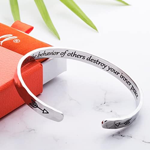 Carviell Bracelets for Women – 100+ Meaningful Engraved Messages – Solid 316L Surgical Stainless Steel Cuff Bracelet – Gift Ready - Image 3