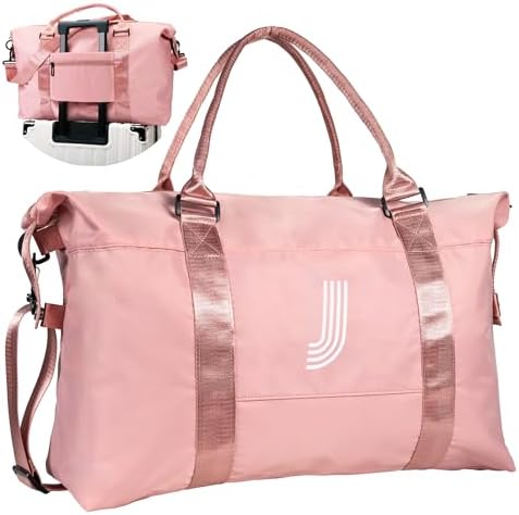 Preppy Gifts Initial Travel Duffel Bag Girls Weekender Bag by Vogewood