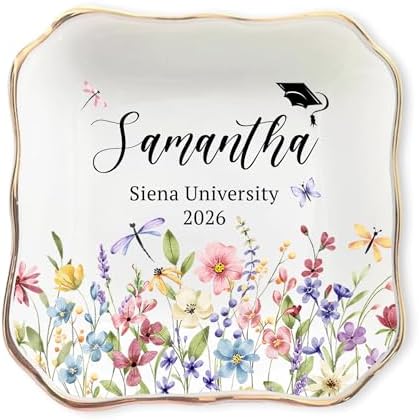 Personalized Graduation Jewelry Dish - Customized High School Graduate Gifts - Graduation Gift for Her - High School Graduate Gifts for Best Friend or Daughter by ZISOL26HZ