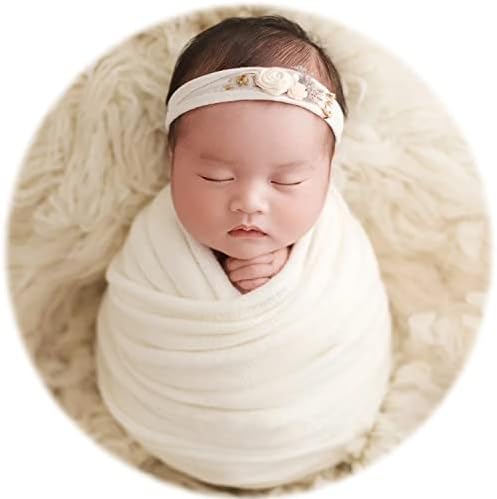 Zeroest Newborn Photography Wrap Baby Photo Prop Blanket (White, Small) by NewbornPhotographyProps