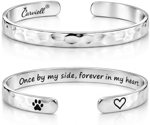 Carviell Bracelets for Women – 100+ Meaningful Engraved Messages – Solid 316L Surgical Stainless Steel Cuff Bracelet – Gift Ready by Carviell
