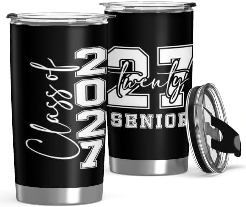 Class of 2027 Senior Night Gifts for Men Women 20oz Seniors Year Tumbler by Konijoyce