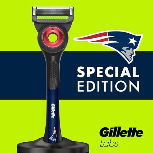Gillette Labs Special NFL Patriots Edition Shaving Razor for Men - 1 Handle, 1 Razor Blade Refill, Perfect for Game Day Grooming, GilletteLabs with Exfoliating Bar - Image 7