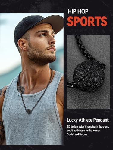 FaithHeart Sports Necklace for Men Women, Stainless Steel Gold Plated 3D Football/Soccer/Basketball/Volleyball Pendant Jewelry with Delicate Gift Packaging - Image 2