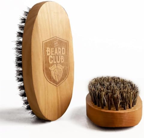 Beard Club Men's Boar Bristle Brush - Birchwood Grooming Tool for Styling, Taming and Healthy Beard Growth by TheBeardClub