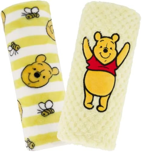 Disney 2-Pack Baby Blanket for Infants and Newborns, Plush Textured Fleece Winnie The Pooh Blanket, Perfect Unisex Gift for Toddlers by Disney
