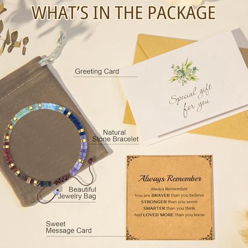 AGOT Thank You Gifts for Women: Teacher Appreciation Office Gifts for Coworkers Employee Boss Lady Manager Colleague Natural Stone Bracelet - Image 4