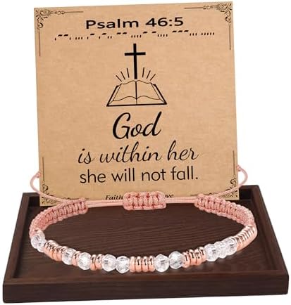 Morse Code Bracelets for Women Mothers Day Gifts 2026 Graduation Gifts Mom Birthday Gift Pink Braided Bracelets Teen Trendy Stuff Inspirational Best Friend Birthday Gifts for Daughter Girlfriend Christmas Stocking Stuffers Jewelry by BTYSUN