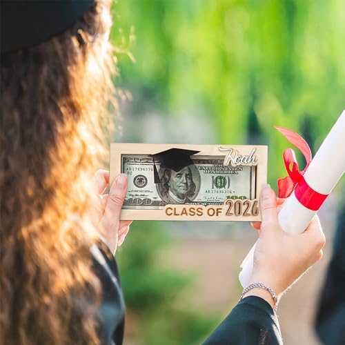 callie Personalized Graduation Cash Holder, Class of 2026 Wooden Money Holder, Funny Gift for Graduates - Image 4