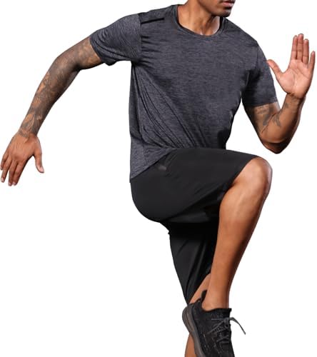 BUYJYA 3 Pack Men's Gym Shorts Shirt Set Workout Athletic Basketball Running Football Elastic Waist with Pocket Gifts - Image 5