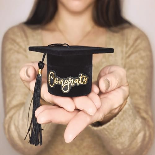 Graduation Compass Necklace 18K Gold Plated, Graduation Cap Jewelry Box - Image 5