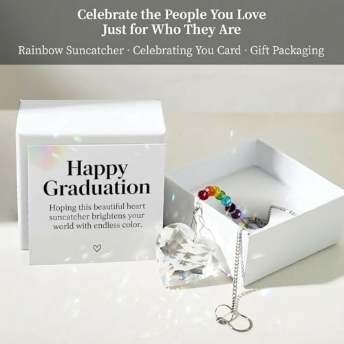 Hegelda Graduation Gifts for Women Her 2026 Crystal Heart Suncatcher Ornaments - Image 2