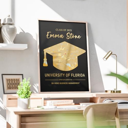 Personalized Map Print College Graduation Gift For Son, High School Graduation Map For Daughter From Mom and Dad, Grads Class of 2026 Sign Room Décor, Custom Gift For Friends Design 5 - Image 2