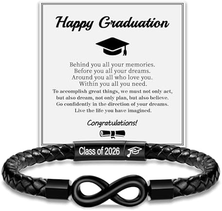 Leather Bracelet Gifts for Men, To My Son Bracelet Fathers Day Bracelet Gifts Dad Grandpa Love You Forever Engraved Birthday Valentines Graduation Gift Infinity Knot Jewelry by Sistble