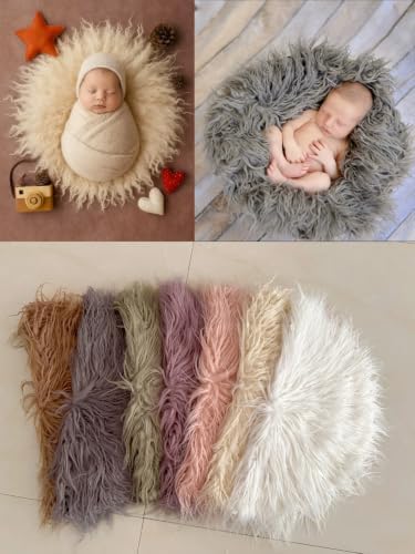 Newborn Photography Blanket Props Baby Photoshoots Layer Photo Posing Rug (White) - Image 6