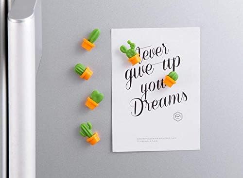 12PCS Refrigerator Magnet Kitchen Magnet Office Magnet whiteboard and Dry Cleaning Board, Lovely and Colorful Potted Design (Cactus)