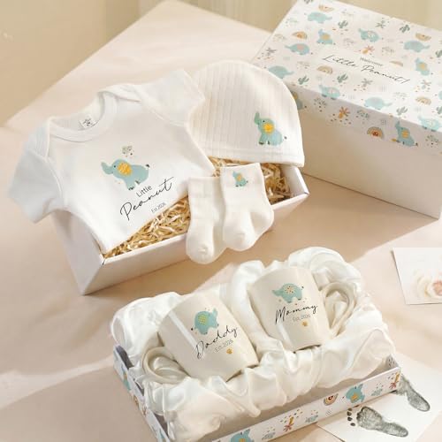 AW BRIDAL New Parents Gifts for Couples, Elephant Baby Gift Baskets Shower - Image 2