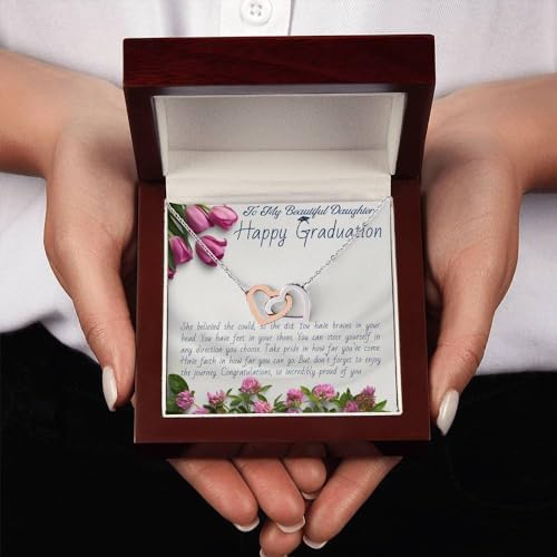 VIRAGIL 2023 Graduation Gifts for Her, Class of 2024 Love Knot Sterling Silver Pendant Necklace Senior College Graduation Jewelry Gifts for Girl Daughter - Image 4
